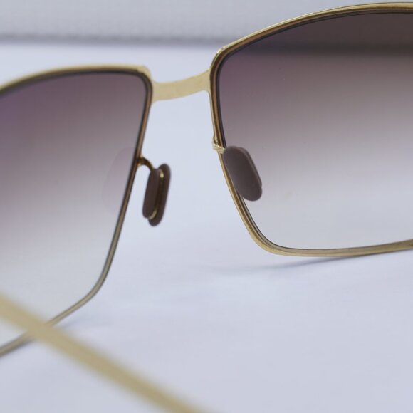 🕶️ New Mykita MYKITA-NO1 SUN-LEONA-GOLD LINE 08 Sunglasses - Gold Frame - Picture 3 of 10